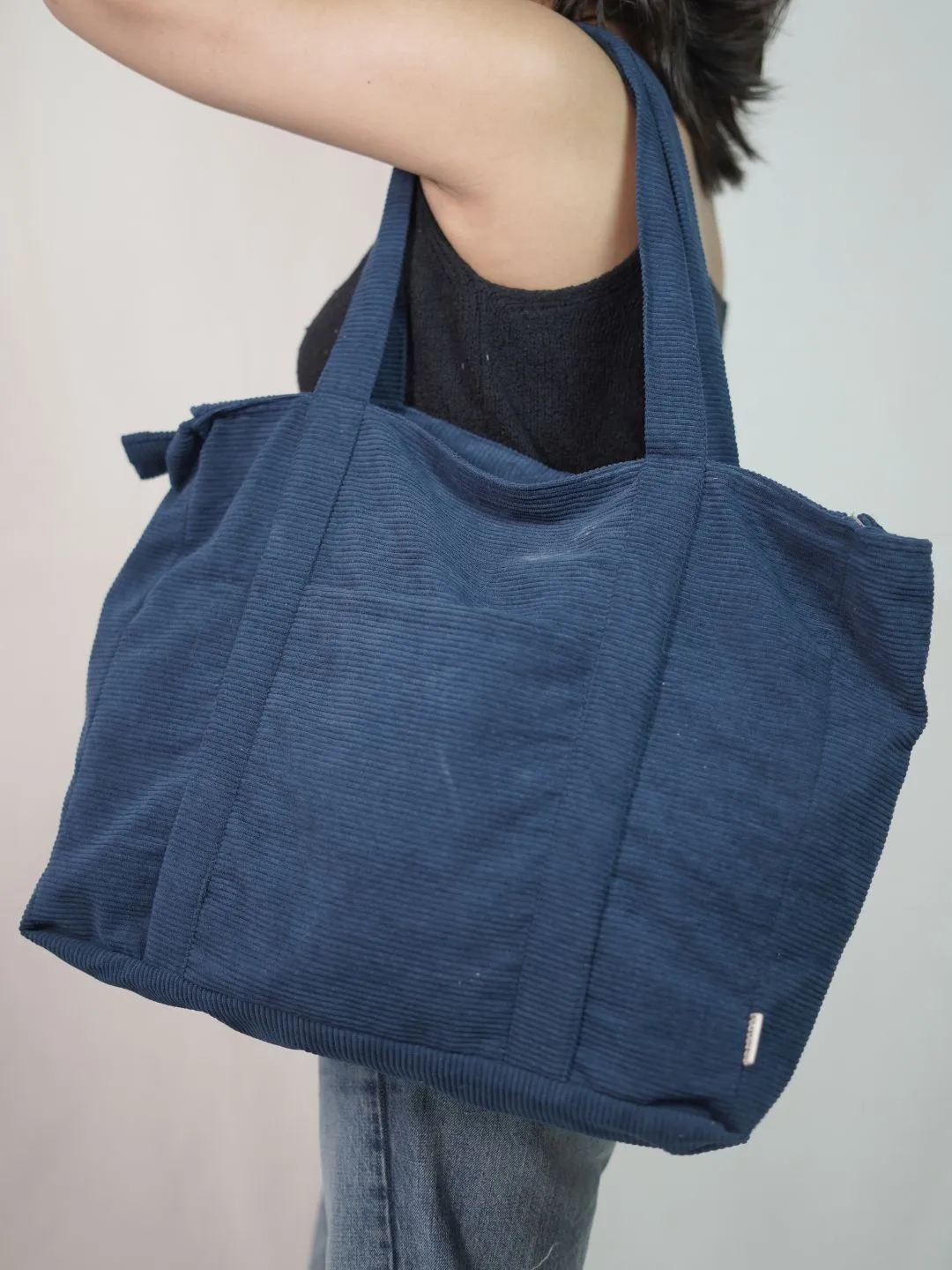 Minimalist Corduroy Shoppers Tote