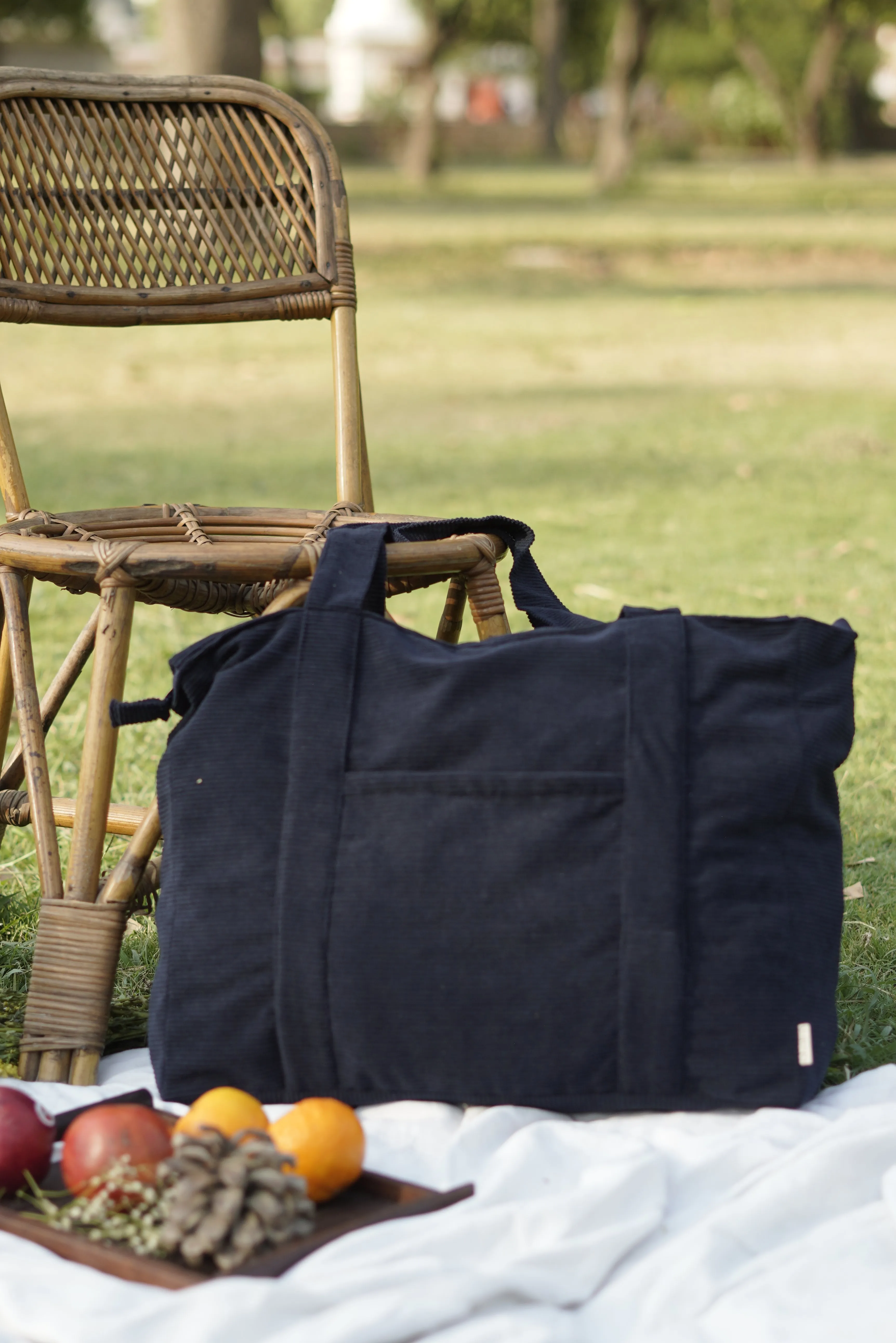 Minimalist Corduroy Shoppers Tote