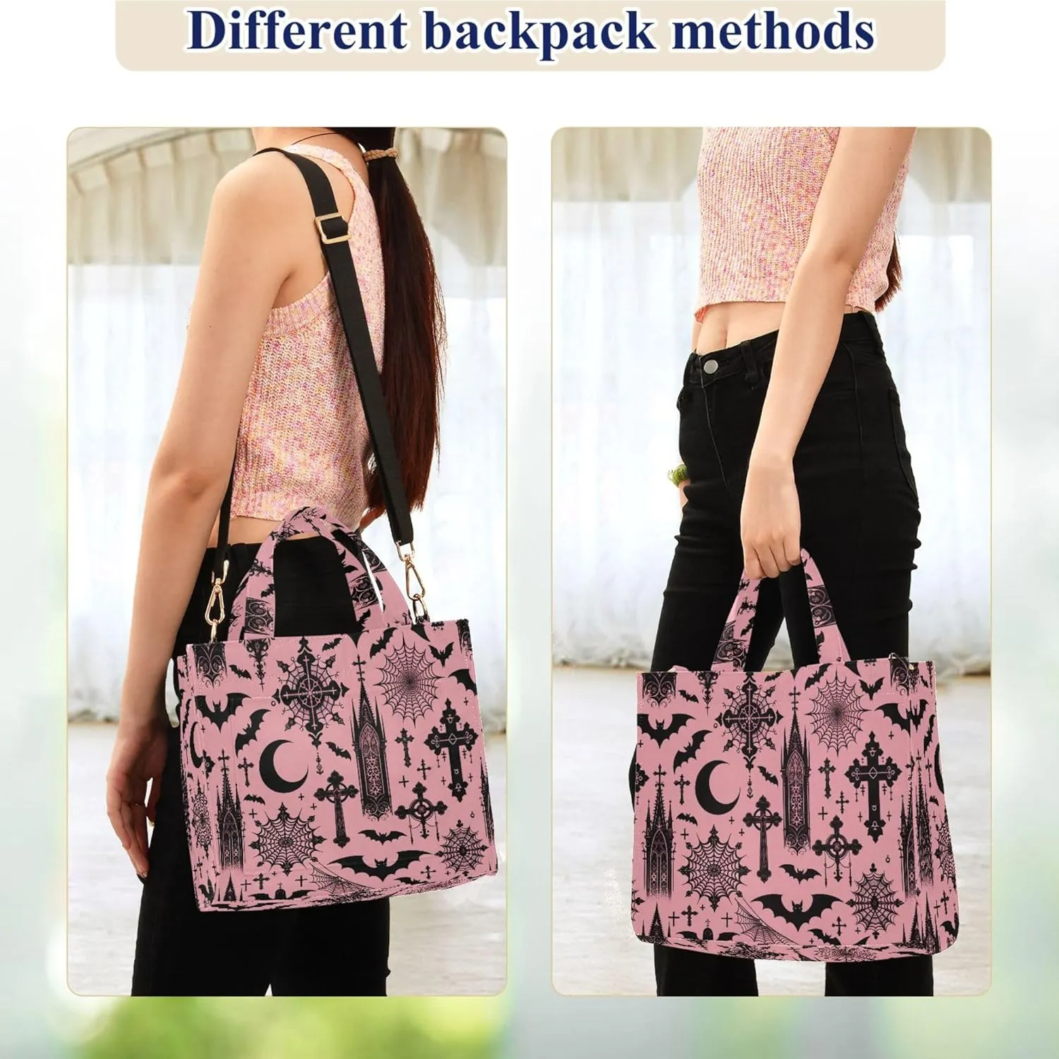 MNSRUU Corduroy Tote Bag for Women, Funny Skulls Tote Bag Crossbody Hobo Handbag Shoulder Bag for Work Travel