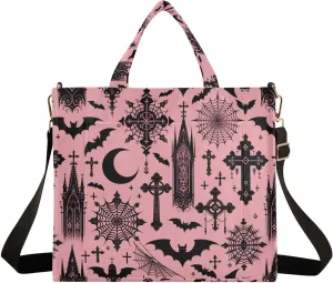 MNSRUU Corduroy Tote Bag for Women, Funny Skulls Tote Bag Crossbody Hobo Handbag Shoulder Bag for Work Travel