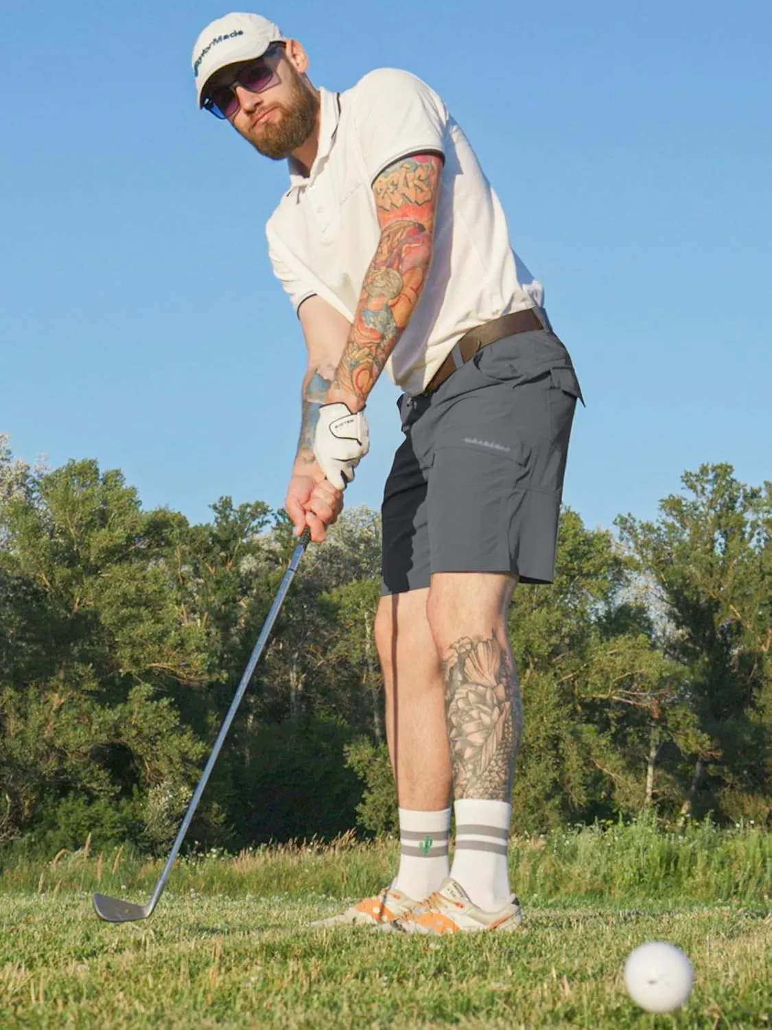 Mr.Stream Men's Hiking Relaxed Fit Golf Lounge Quick Drying Fishing Nylon Casual Shorts