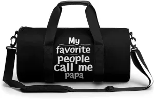 My Favorite People Call Me Papa Novelty Large Duffel Bag Lightweight Gym Bag Travel Tote Bags