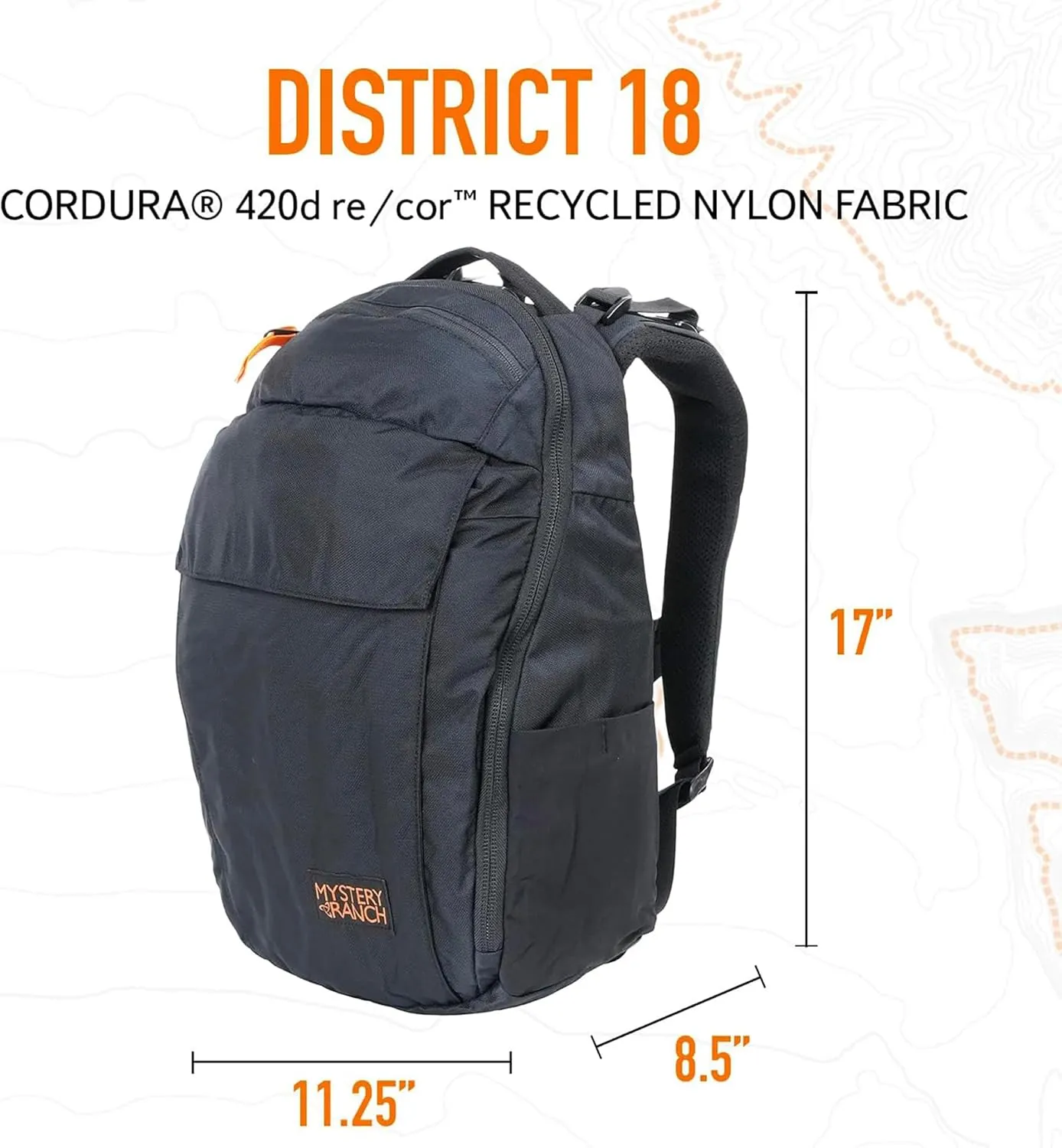 Mystery Ranch District 18 – Daily Carry Laptop Backpack - Black