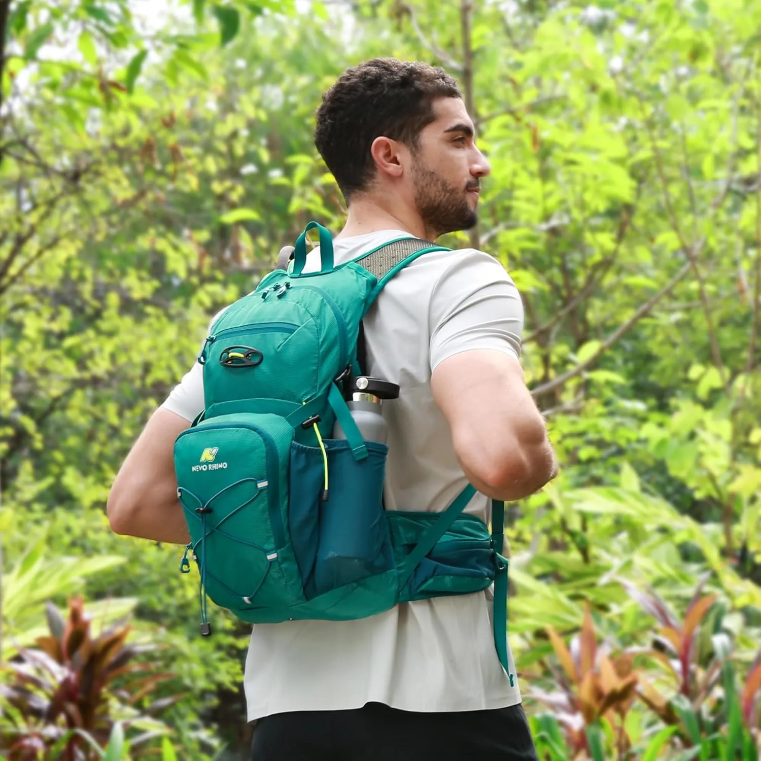 N NEVO RHINO Hydration Backpack, 18L Multipurpose Hiking Backpack with 3L Water Bladder, Water Backpack Insulated Hydration Pack Ideal for Hiking and Cycling