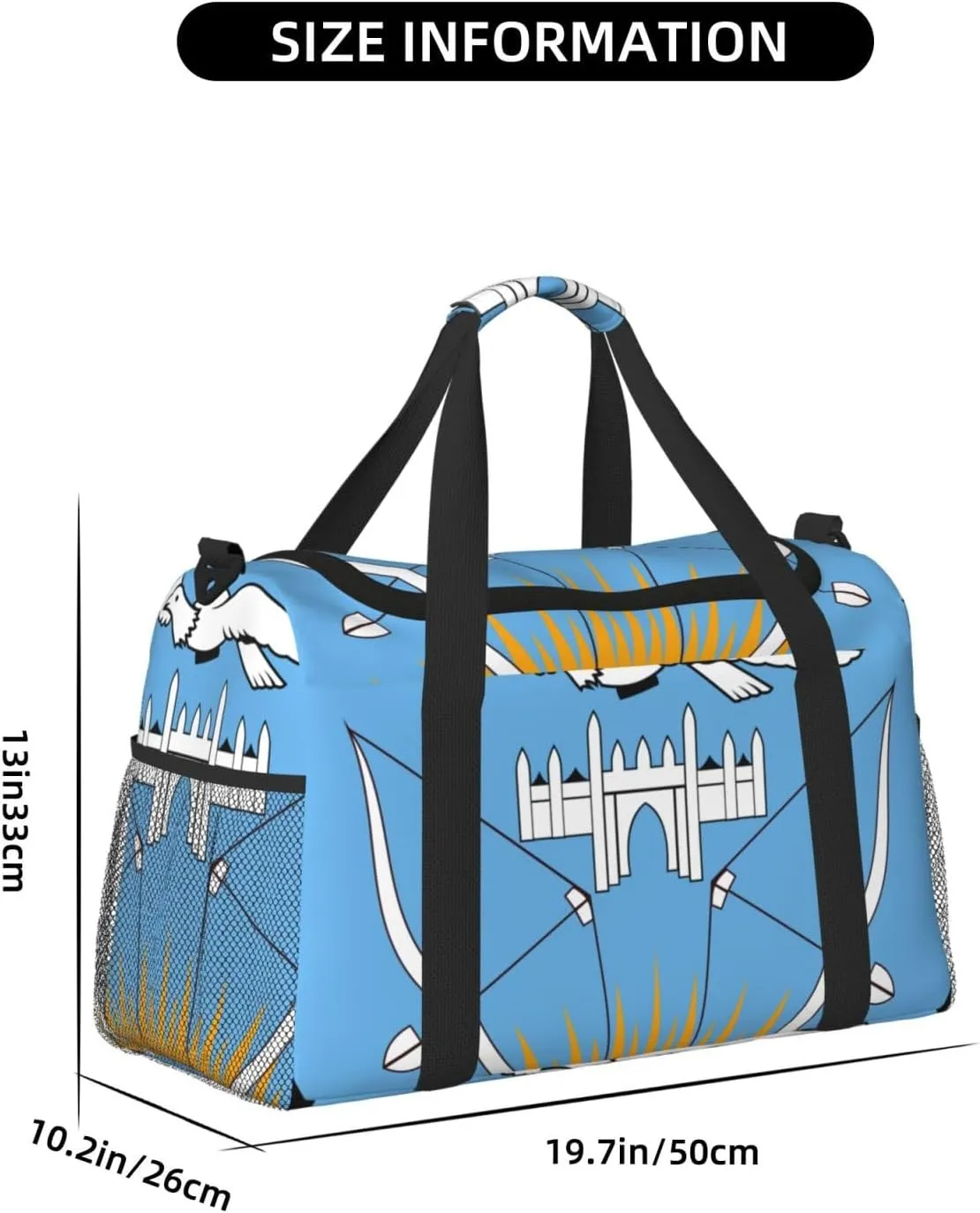 National Emblem Of Mali Travel Duffel Bag Large Foldable Waterproof Overnight Bag For Beach Swim Bags Pool Sports Gym