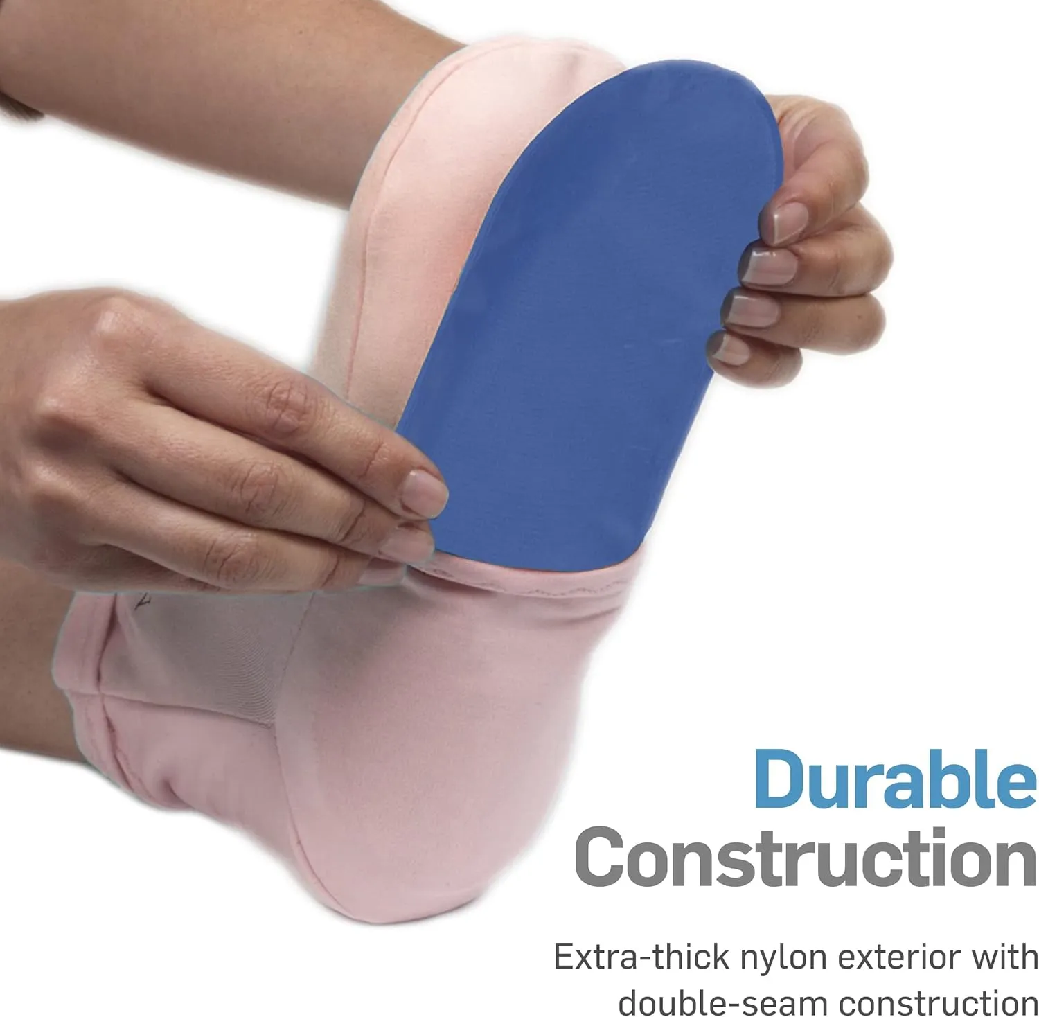 NatraCure Pink Cold Therapy Socks - Reusable Gel Ice Frozen Slippers for Feet, Chemotherapy, Arthritis, Neuropathy, Plantar Fasciitis, Post Partum Foot - Size: Small/Medium
