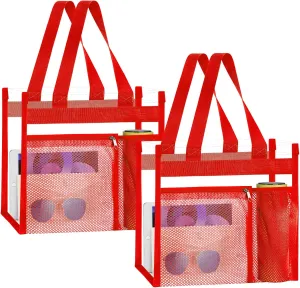 NATURAL STYLE 2-PACK Clear Bag Stadium Approved, Multifunction Clear Tote Bag for Travel Festival Work Concerts