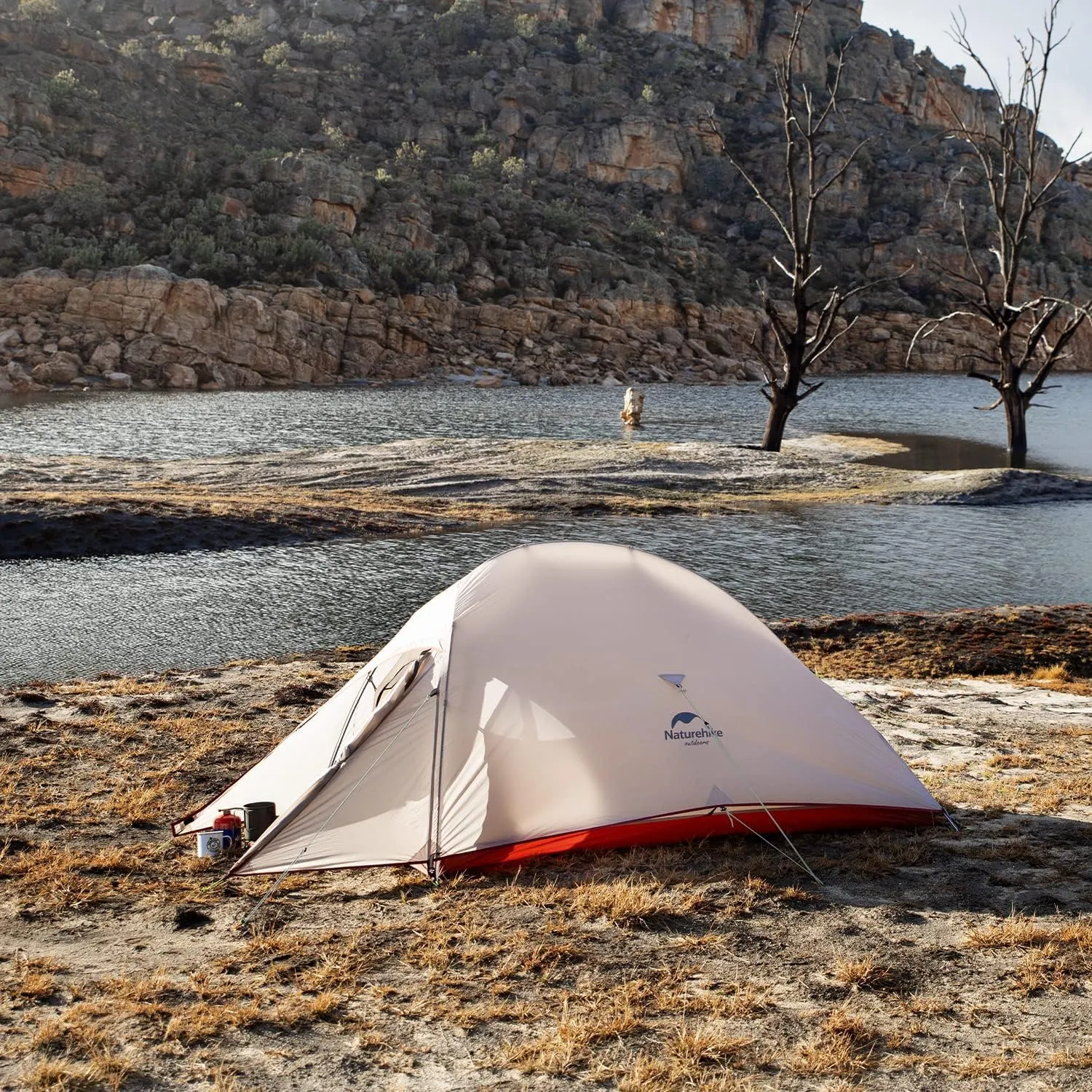 Naturehike Cloud-Up 2 Person Tent Lightweight Backpacking Tent with Footprint - Free Standing Ultralight Camping Hiking Backpack Tents Two Person Tent