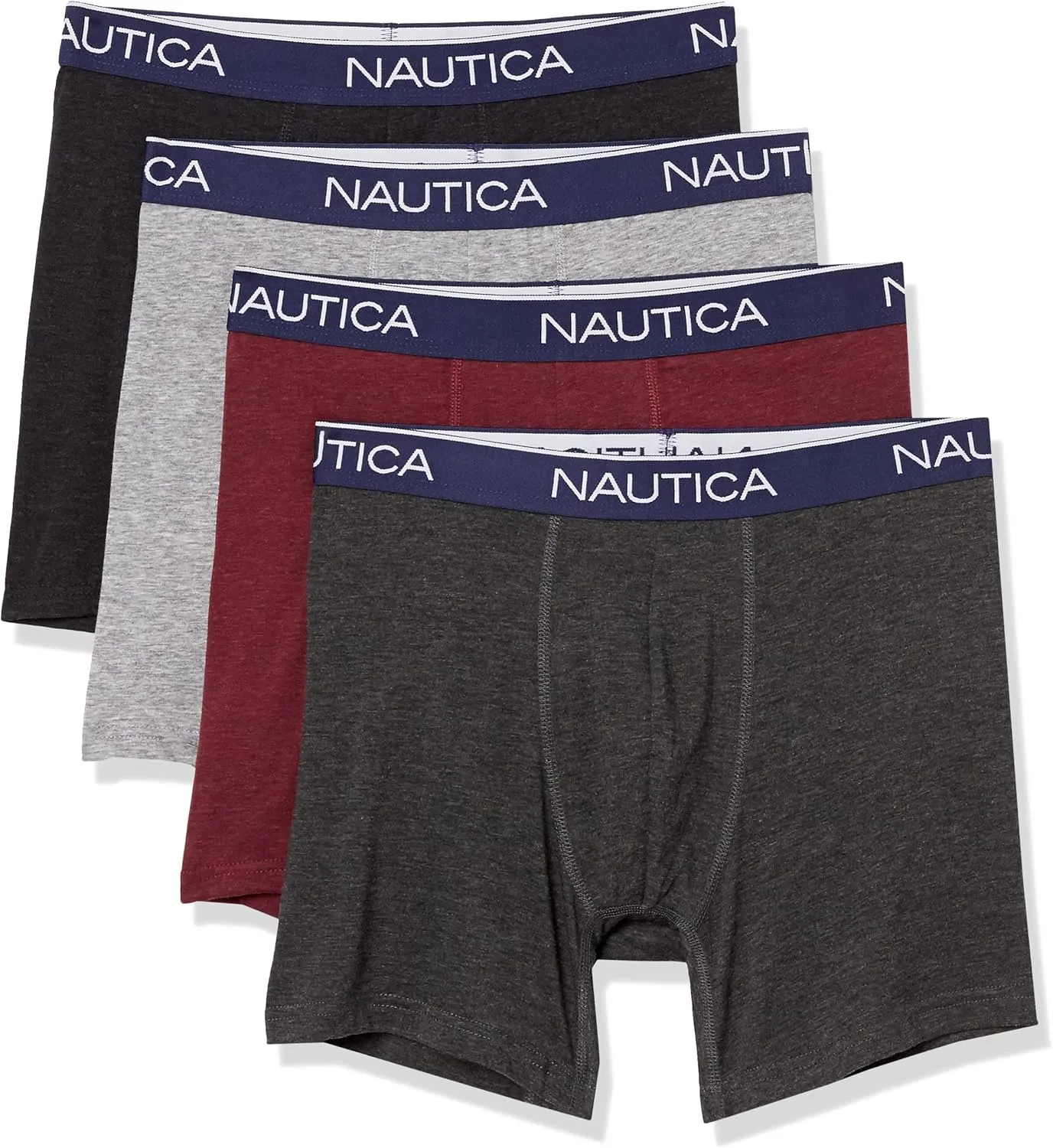 Nautica Men's 4 Pack Heather Stretch Boxer Briefs