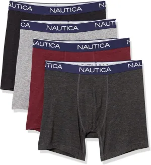 Nautica Men's 4 Pack Heather Stretch Boxer Briefs