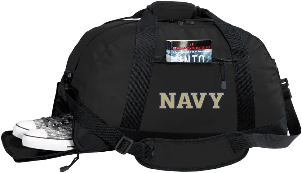 Naval Academy Duffel Bag - USNA Navy Gym Bags w/SHOE POCKET