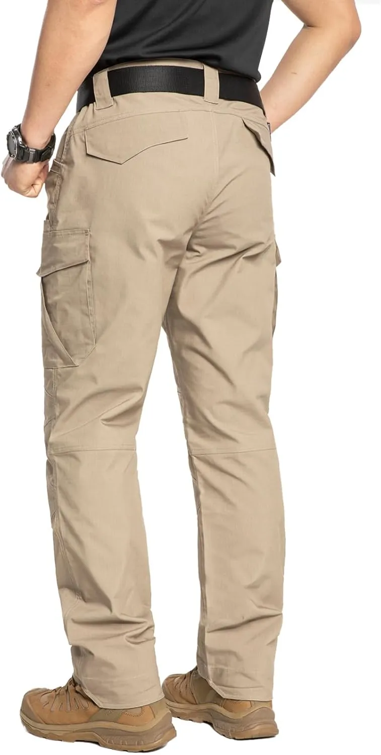 NAVEKULL Men's Flex Tactical Pants Ripstop Stretch Work Cargo Pants Water Resistant Outdoor EDC Hiking Pants