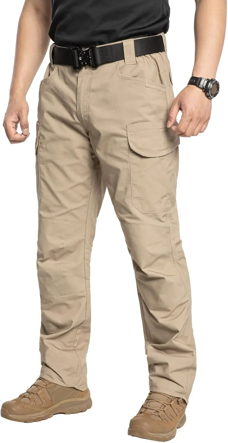 NAVEKULL Men's Flex Tactical Pants Ripstop Stretch Work Cargo Pants Water Resistant Outdoor EDC Hiking Pants