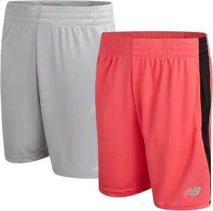 New Balance Boys Athletic Shorts - 2 Pack Moisture-Wicking Performance Mesh Shorts for Boys for Running and Sports (4-20)