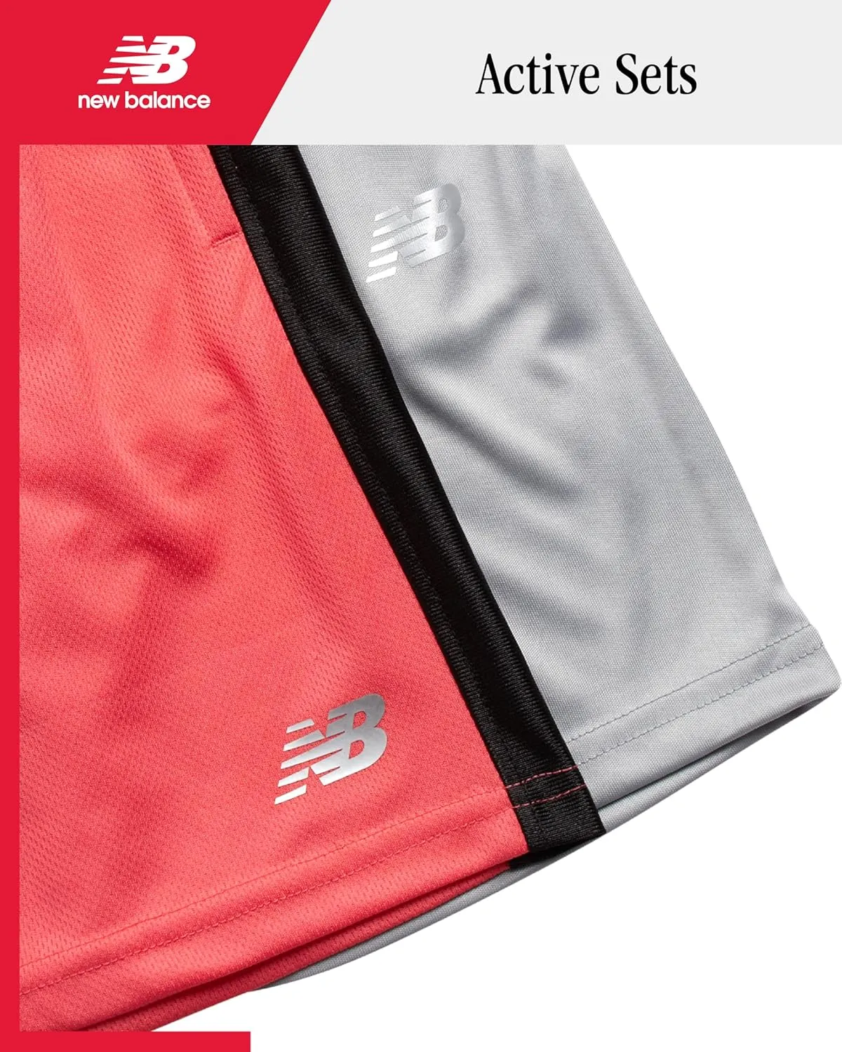 New Balance Boys Athletic Shorts - 2 Pack Moisture-Wicking Performance Mesh Shorts for Boys for Running and Sports (4-20)