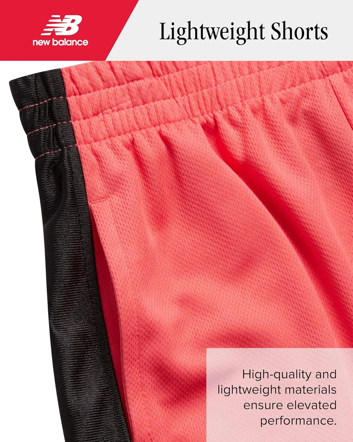New Balance Boys Athletic Shorts - 2 Pack Moisture-Wicking Performance Mesh Shorts for Boys for Running and Sports (4-20)