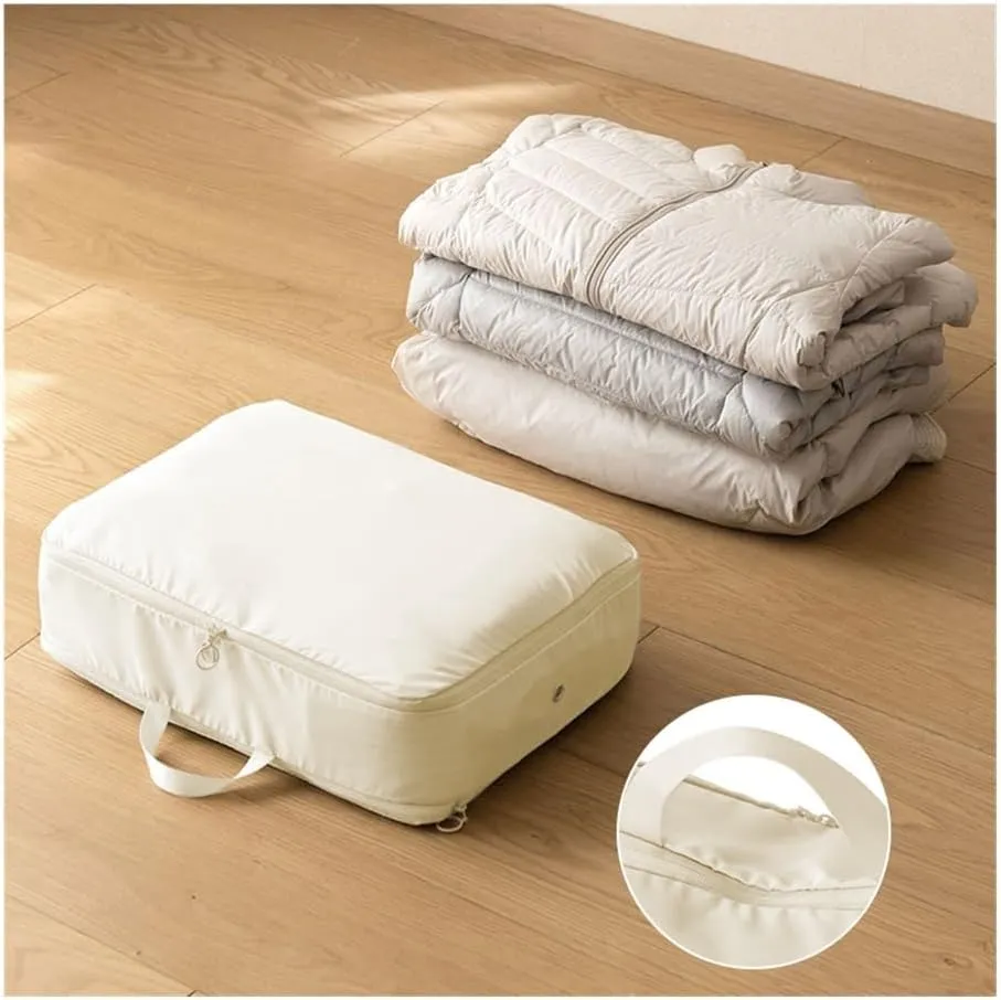 New Compression Storage Bag For Quilt Clothes Foldable Bag Storage Clothing Wardrobe Closet Organizers Home Pillow Blanket Bags(Gray,40x30x18cm)