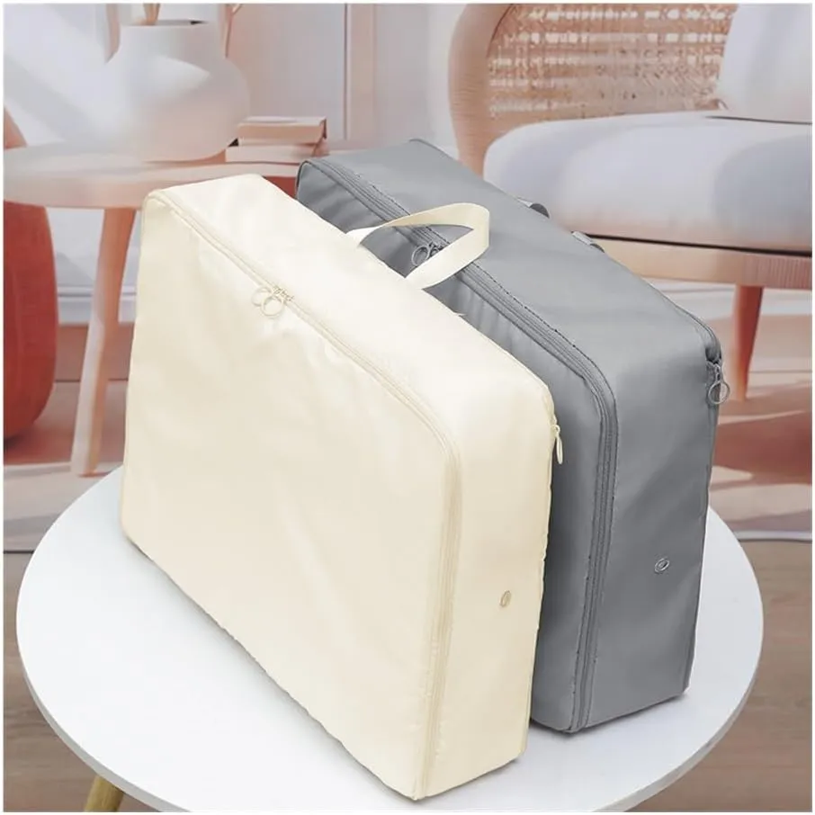 New Compression Storage Bag For Quilt Clothes Foldable Bag Storage Clothing Wardrobe Closet Organizers Home Pillow Blanket Bags(Gray,40x30x18cm)
