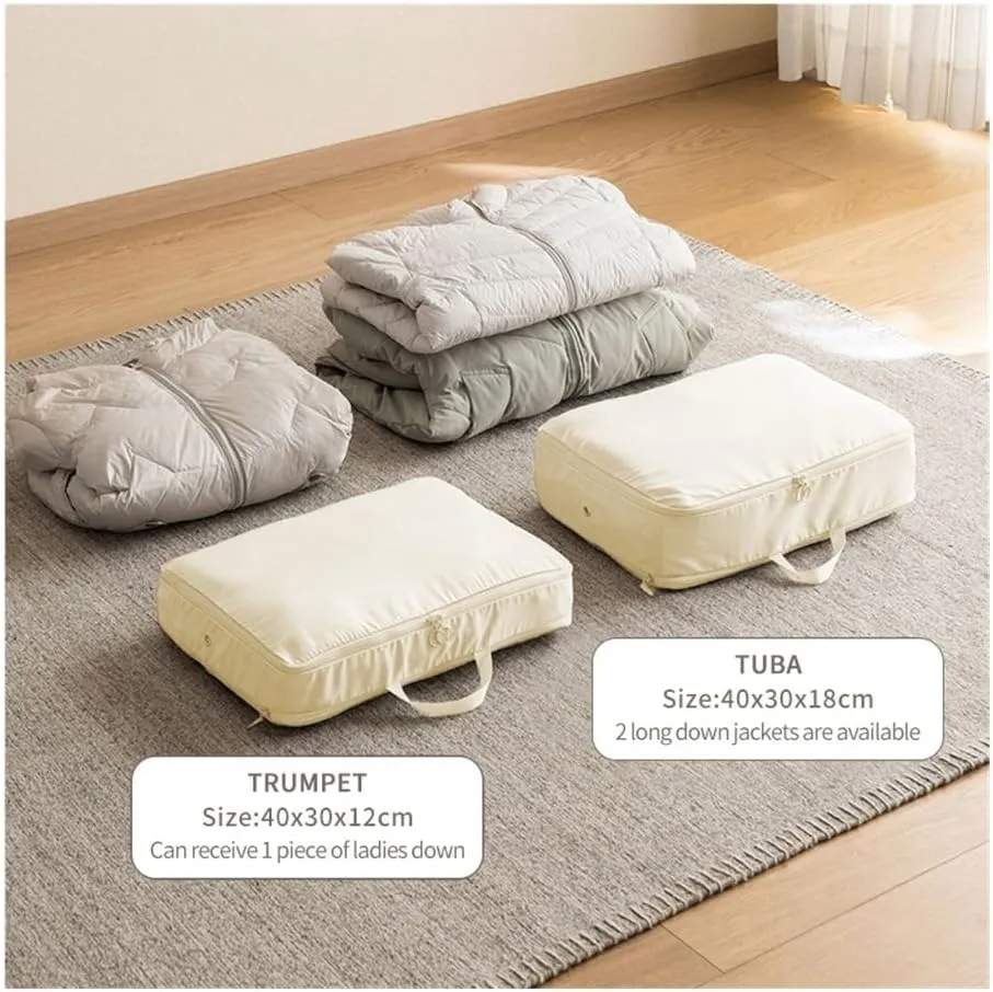 New Compression Storage Bag For Quilt Clothes Foldable Bag Storage Clothing Wardrobe Closet Organizers Home Pillow Blanket Bags(Gray,40x30x18cm)