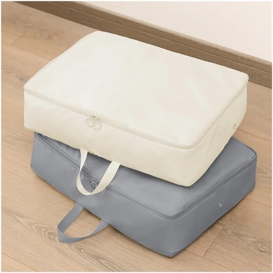 New Compression Storage Bag For Quilt Clothes Foldable Bag Storage Clothing Wardrobe Closet Organizers Home Pillow Blanket Bags(Gray,40x30x18cm)