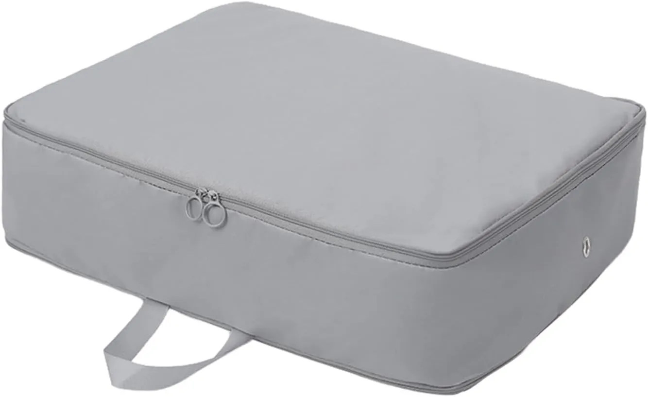 New Compression Storage Bag For Quilt Clothes Foldable Bag Storage Clothing Wardrobe Closet Organizers Home Pillow Blanket Bags(Gray,40x30x18cm)