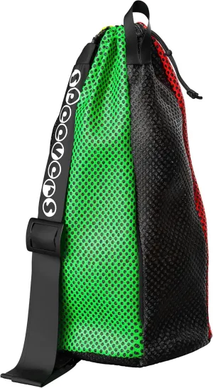 New Mesh Bag for Swimming Gear - 7 Colorful Swimming Bags for Swimmers - Unisex Swim Mesh Bag for Men Women - 35L Mesh Drawstring Backpack with Handle (Xbag, 4X Colors)