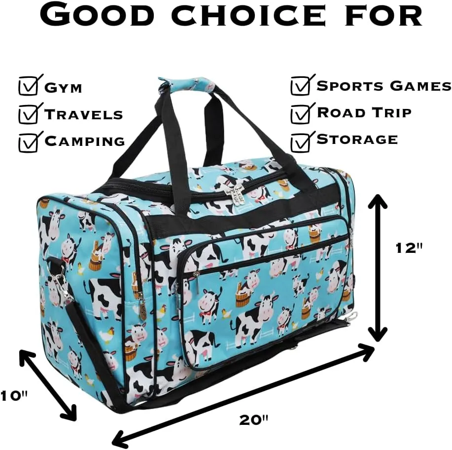 NGIL Canvas 20" inch Duffle Bag (Cow-black)