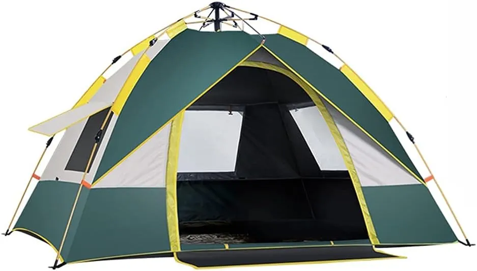 NIEH Tents Dome Frame Pop-Up Fully Automatic Pop-up, Sunscreen Quick-Open, Wild Camping Thickened Rainstorm 3-4 People Outdoor Camping Light Portable