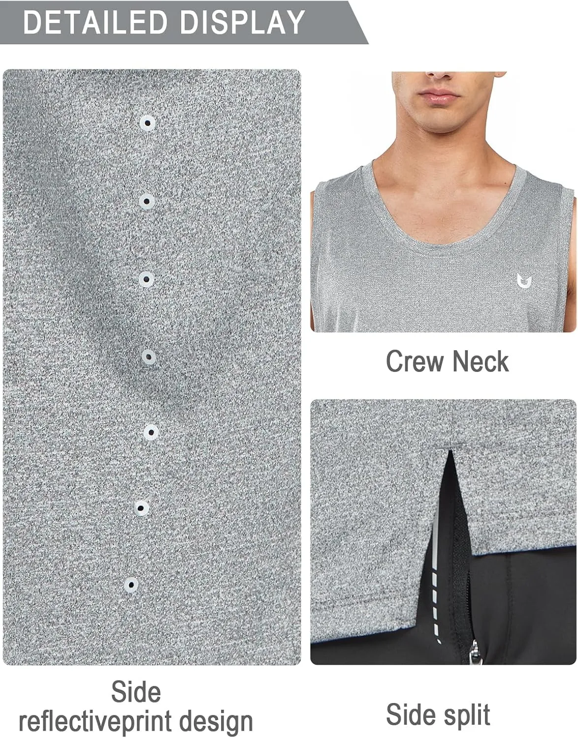 NORTHYARD Mens Athletic Tank Tops Quick Dry Running Shirts Muscle Sleeveless Sports Workout Training Teee