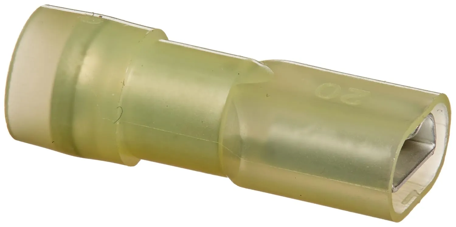 NSI IF12-250-3N-S Fully Nylon Insulated Female Disconnect, Small Packs, 12-10 Wire Size, 0.250" x 0.032" Tab Size
