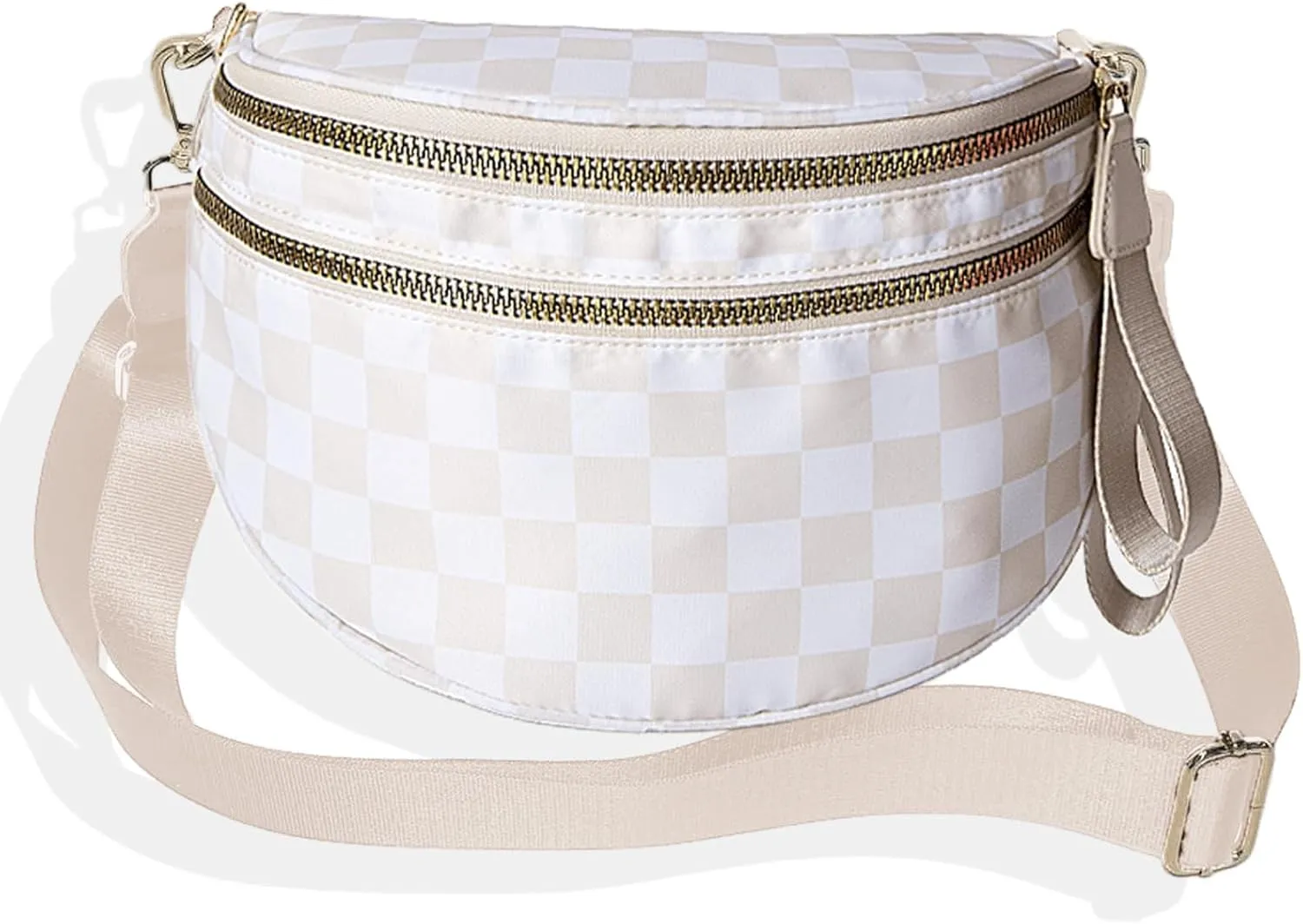 Nuvore comfort bag, Nuvore Crossbody Bag, Lightweight Messenger Bag, Checkered Bum Bags for Women Crossbody, Large Capacity