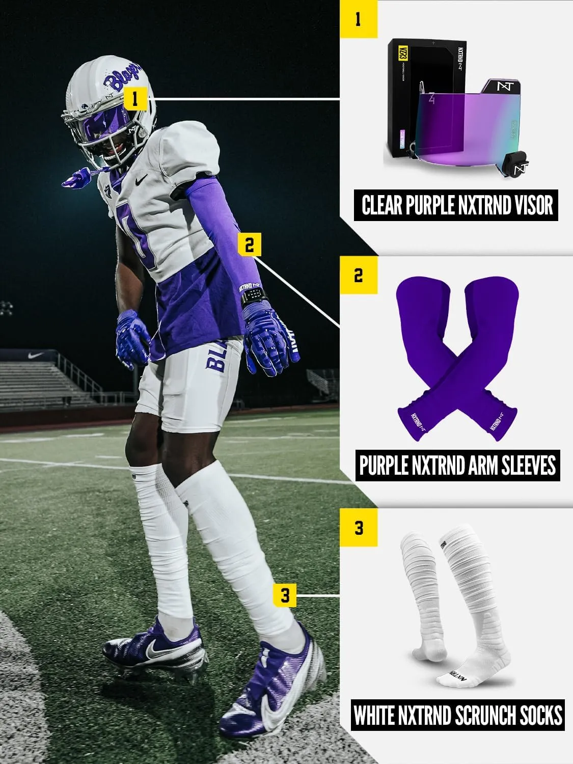 Nxtrnd Air-TEK Compression Arm Sleeves for Men, Breathable Football Pair