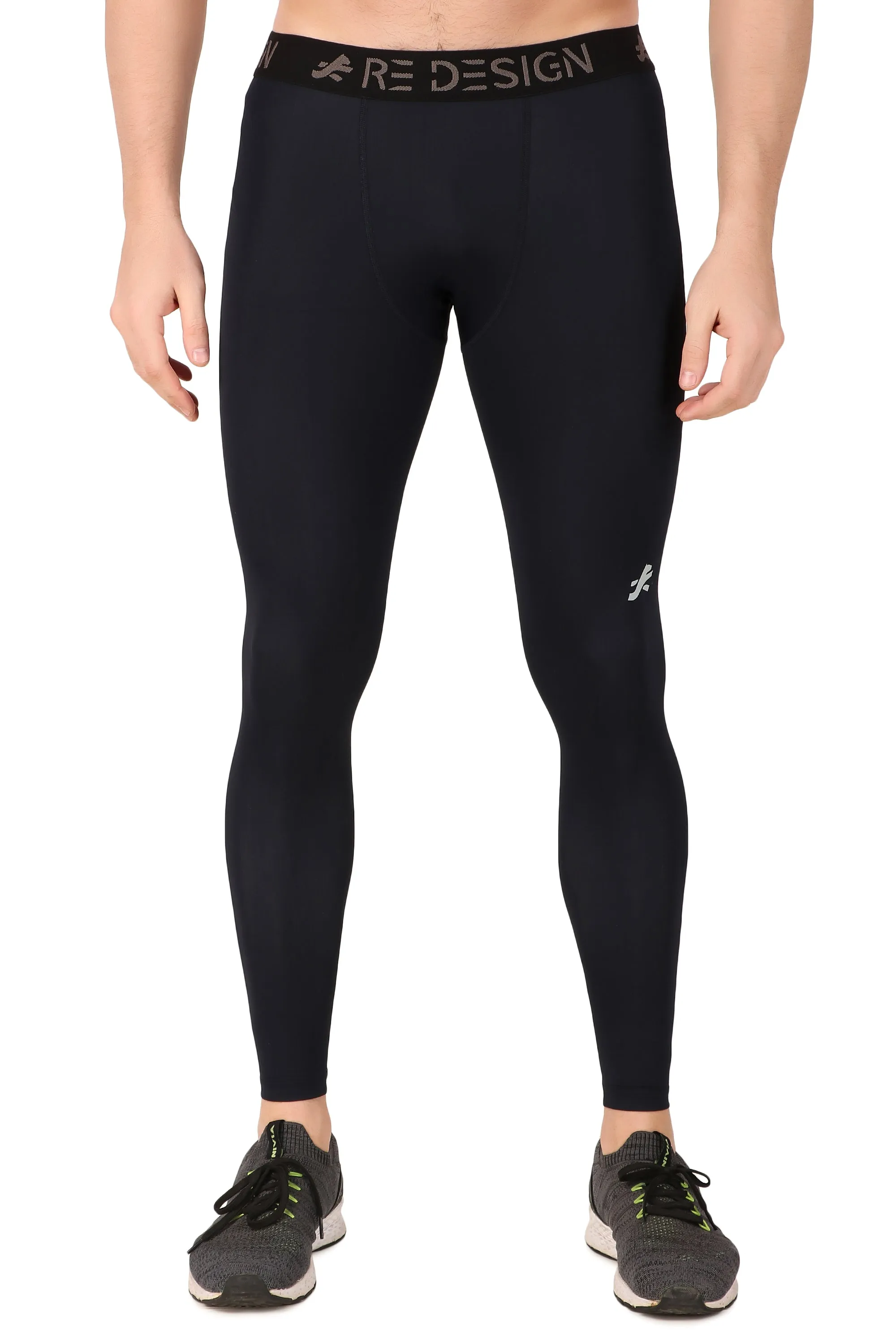 Nylon Compression Pant and Full Tights For Men (Navy Blue)