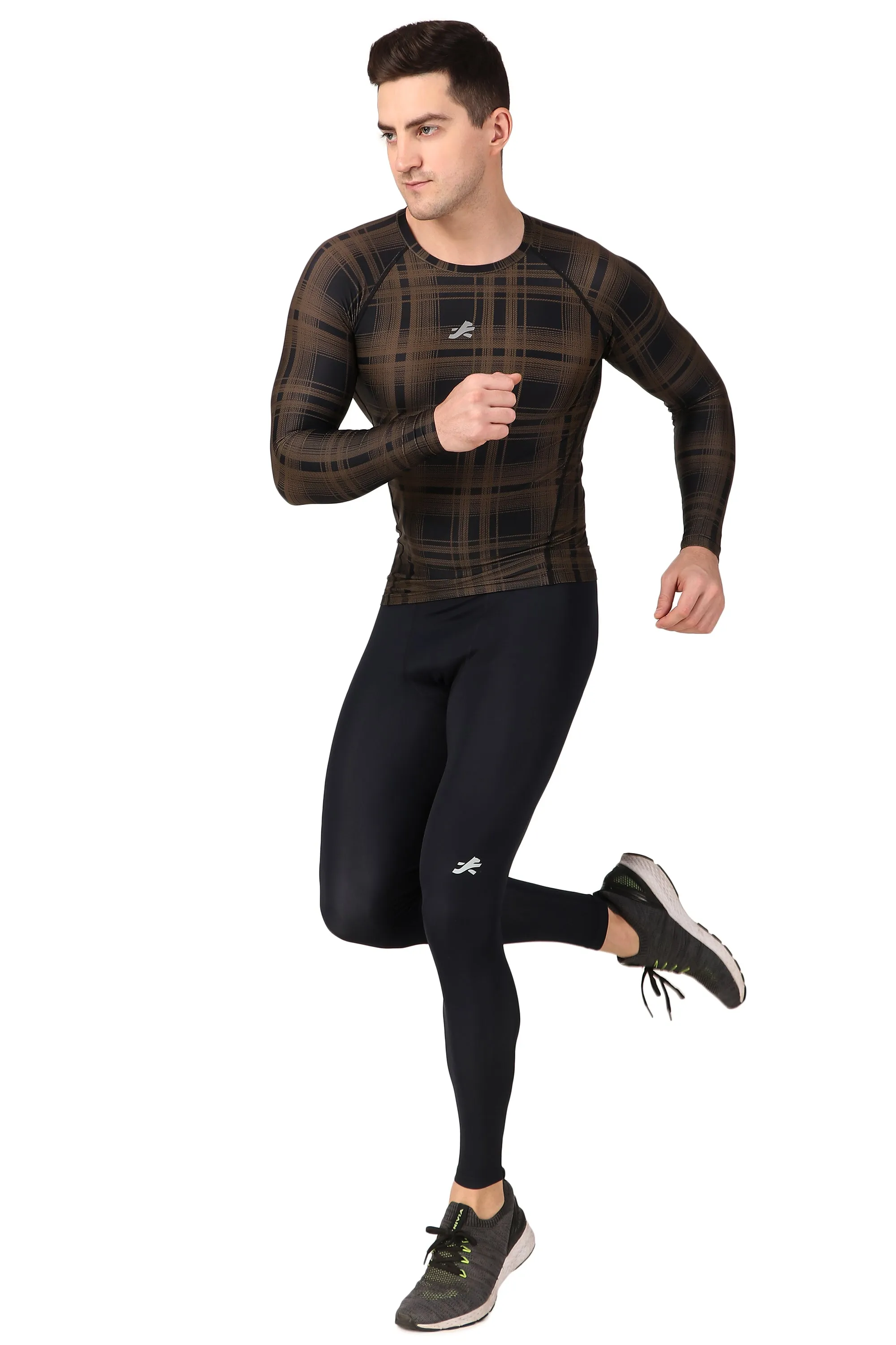 Nylon Compression Pant and Full Tights For Men (Navy Blue)