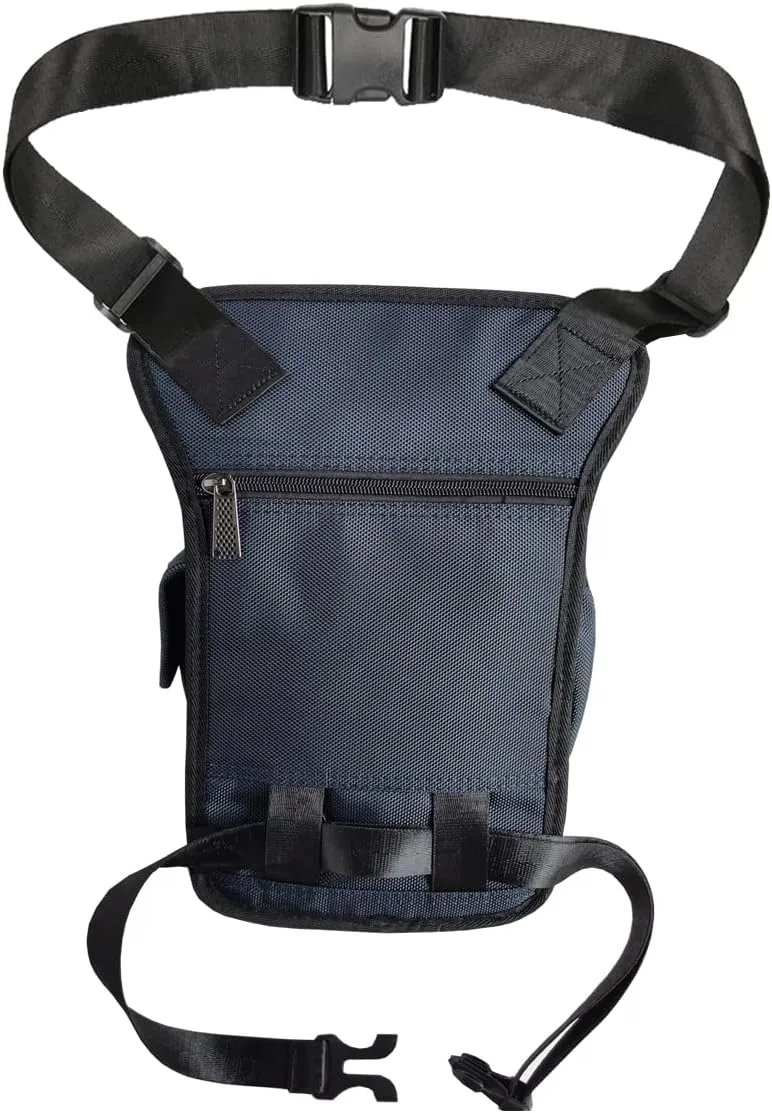 Nylon Leg Bag Thigh Pouch Fanny Pack Tactical Shoulder Messenger Bag Blue