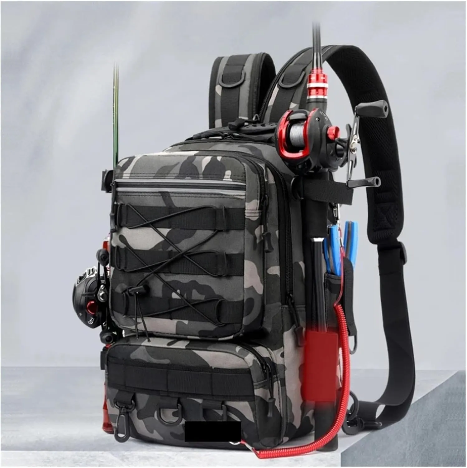 Nylon Waterproof Outdoor Rucksacks Tactical Sports Camping Hiking Trekking Fishing Hunting Bag Backpack(B)