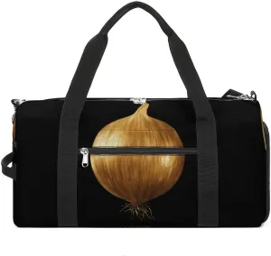 Onion Funny Funny Gym Bag Travel Tote Bag Duffel Bag with Shoe Compartment for Weekender Sports Vacation