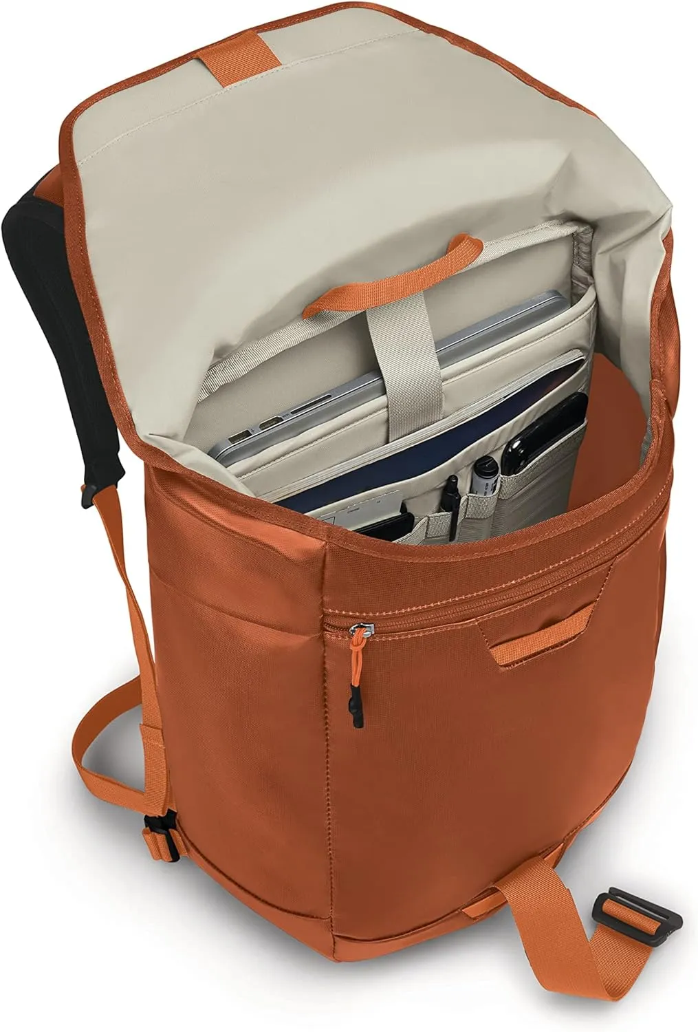 Osprey Transporter Unisex Flap Laptop Backpack, Orange Dawn