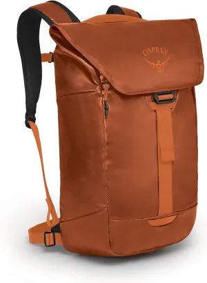 Osprey Transporter Unisex Flap Laptop Backpack, Orange Dawn