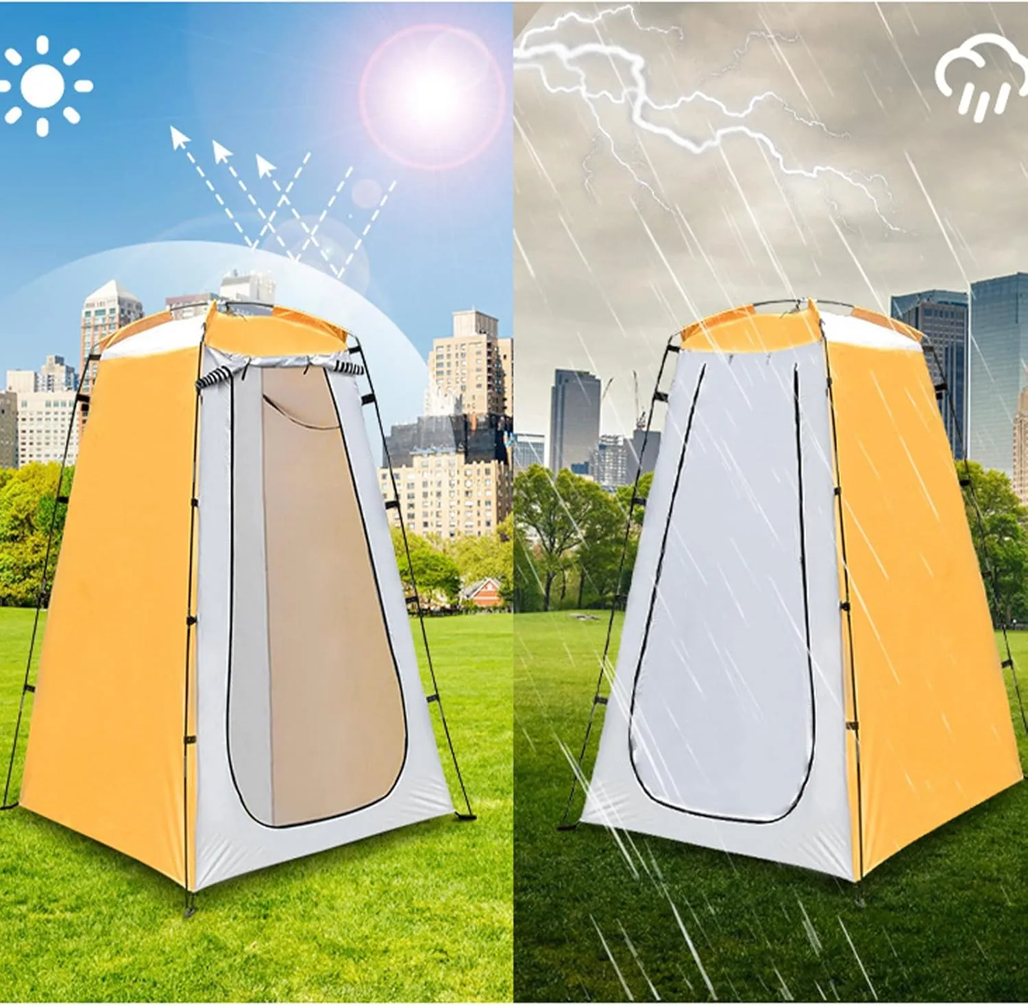 Outdoor Camping Tent Portable Shower Bath Tents Portable Changing Fitting Room Rainproof Shelter Beach Privacy Toilet Tents for Tourism