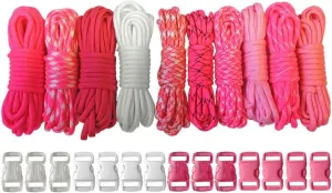 PARACORD PLANET 550lb Type III Paracord Combo Crafting Kits with Buckles