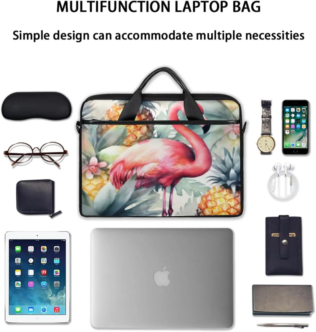 Paris Butterflys Laptop Bag for Men Women 13-15 Inch Case Bags Sleeve Shoulder with Anti Slip Removable The Pad Straps