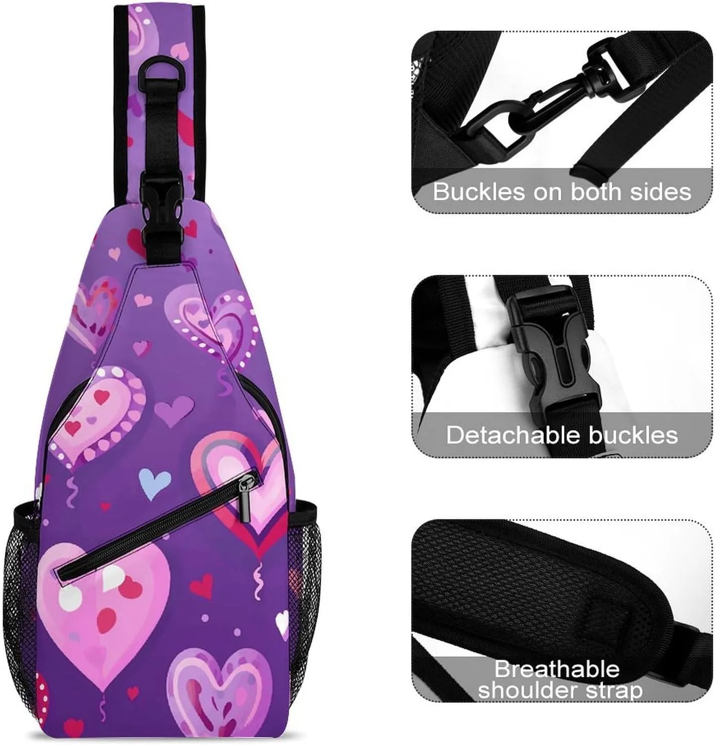 Peach And Dark Beige Sling Bag Crossbody Bags Cross Body Bag Fanny Packs Chest Bags Sling Purses for Travel