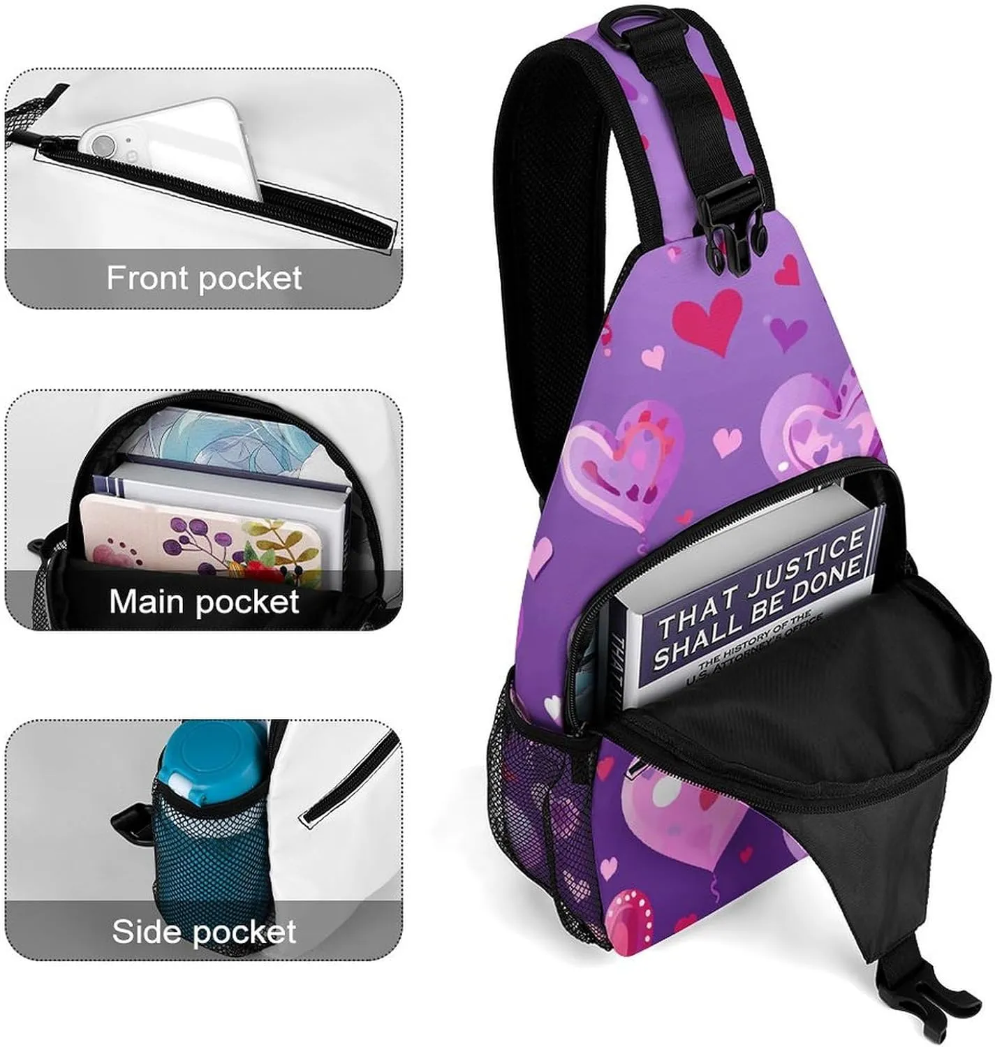 Peach And Dark Beige Sling Bag Crossbody Bags Cross Body Bag Fanny Packs Chest Bags Sling Purses for Travel