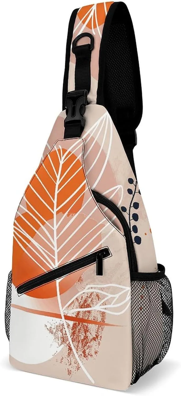 Peach And Dark Beige Sling Bag Crossbody Bags Cross Body Bag Fanny Packs Chest Bags Sling Purses for Travel