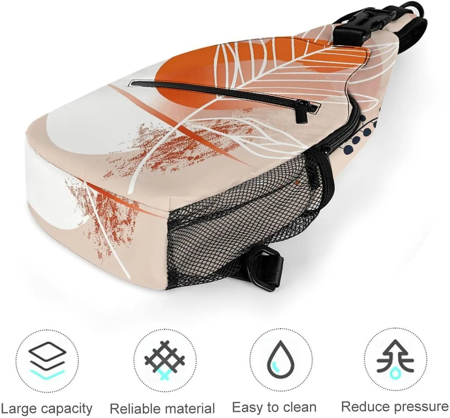 Peach And Dark Beige Sling Bag Crossbody Bags Cross Body Bag Fanny Packs Chest Bags Sling Purses for Travel