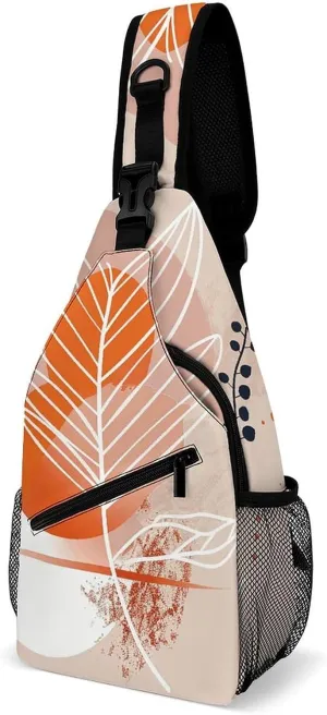 Peach And Dark Beige Sling Bag Crossbody Bags Cross Body Bag Fanny Packs Chest Bags Sling Purses for Travel