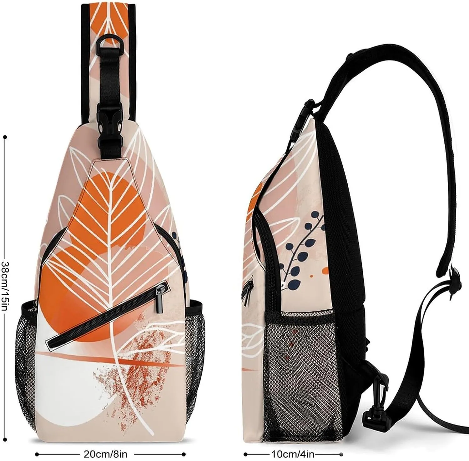 Peach And Dark Beige Sling Bag Crossbody Bags Cross Body Bag Fanny Packs Chest Bags Sling Purses for Travel