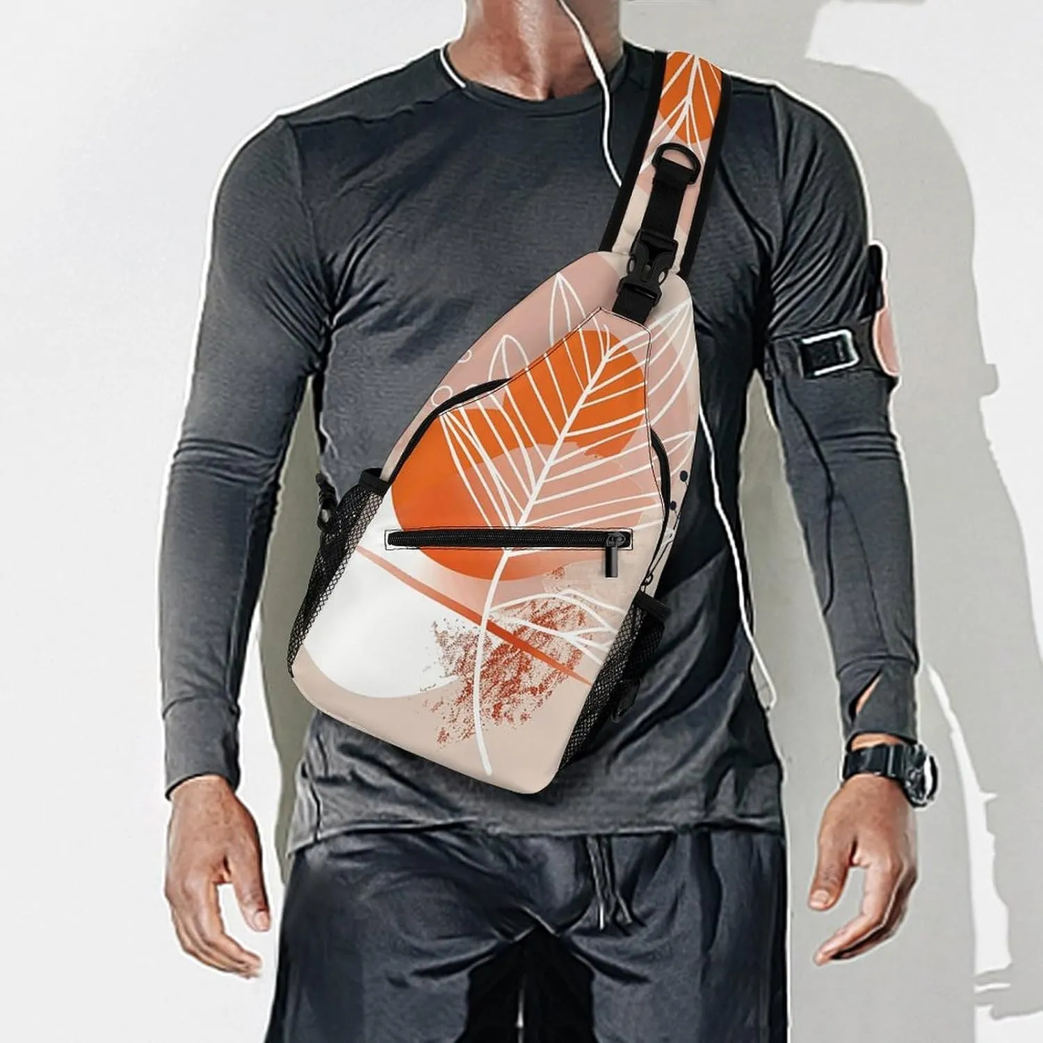 Peach And Dark Beige Sling Bag Crossbody Bags Cross Body Bag Fanny Packs Chest Bags Sling Purses for Travel