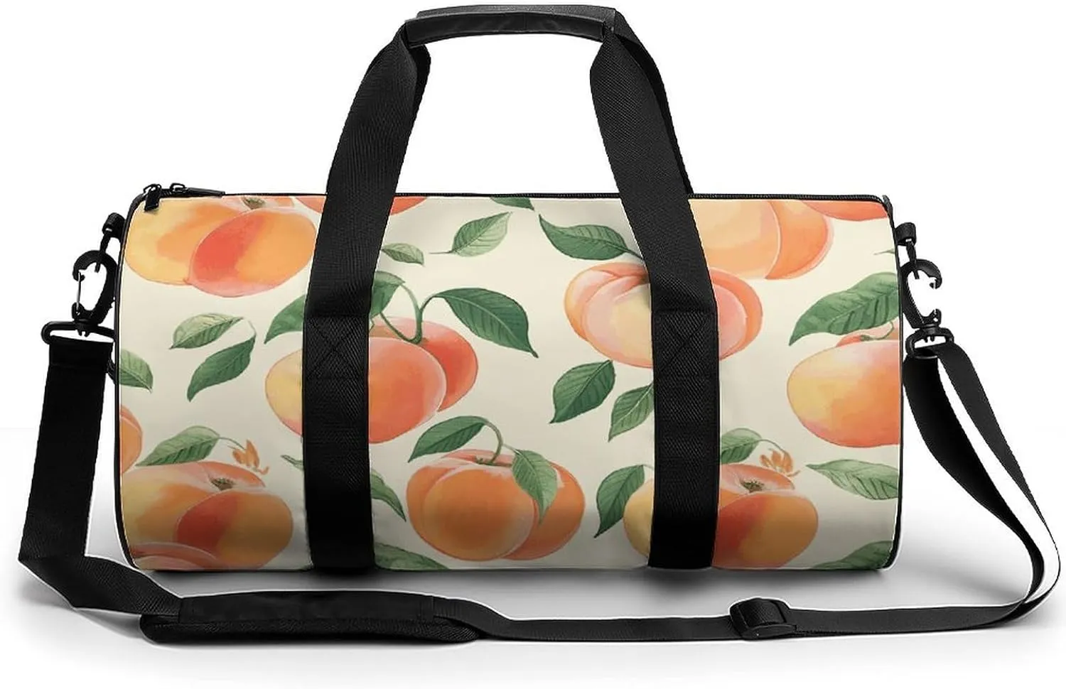 Peach Gym Bag Small Travel Duffle Bag with Compartment Carry On Weekender Bag for Women Men